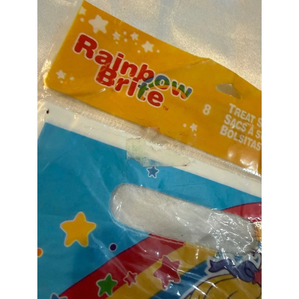 Vintage Rainbow Brite Hallmark Party Express Treat Sacks 8 Count New Sealed